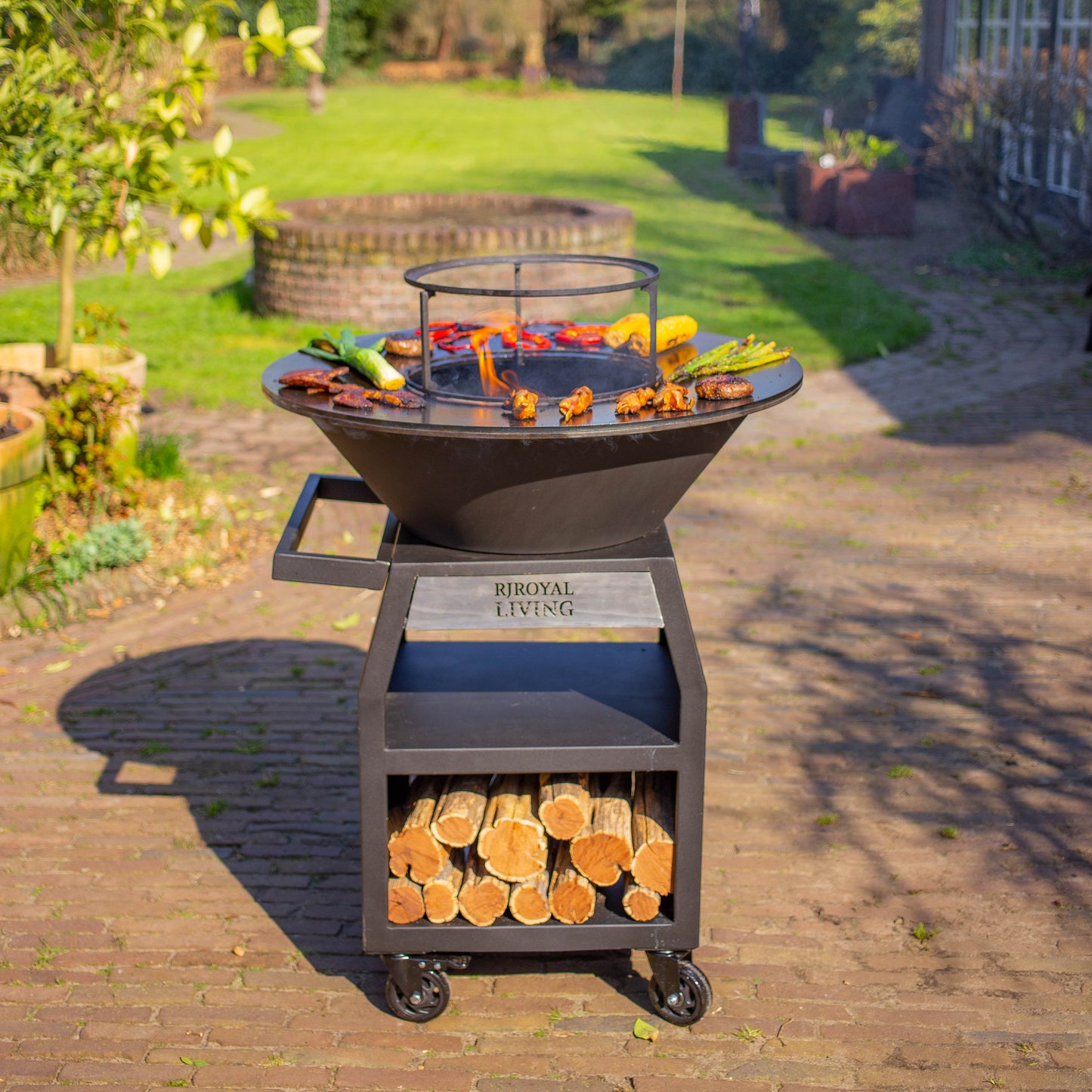 BBQ Plancha Grill Maestro Smokeless XXL Ø80cm Blackline - Smokeless Plancha