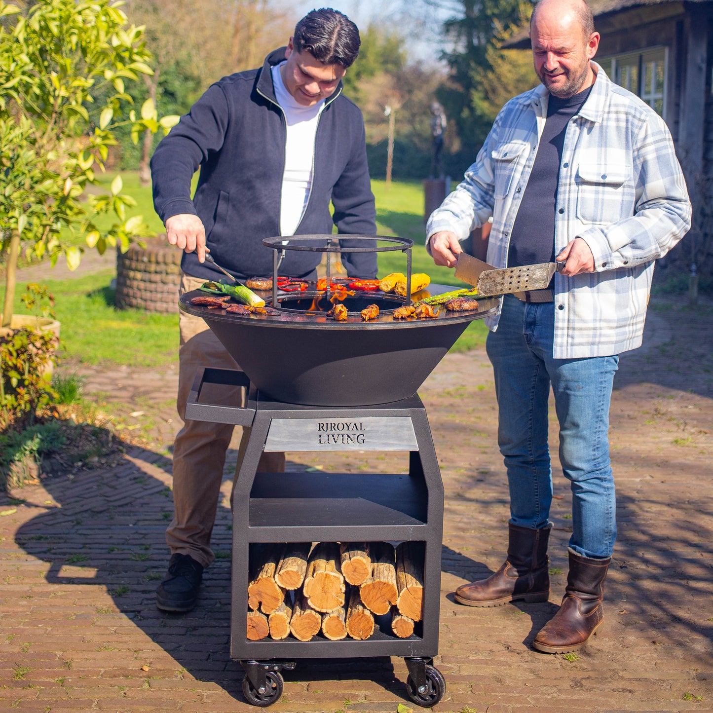 BBQ Plancha Grill Maestro Smokeless XXL Ø80cm Blackline - Smokeless Plancha
