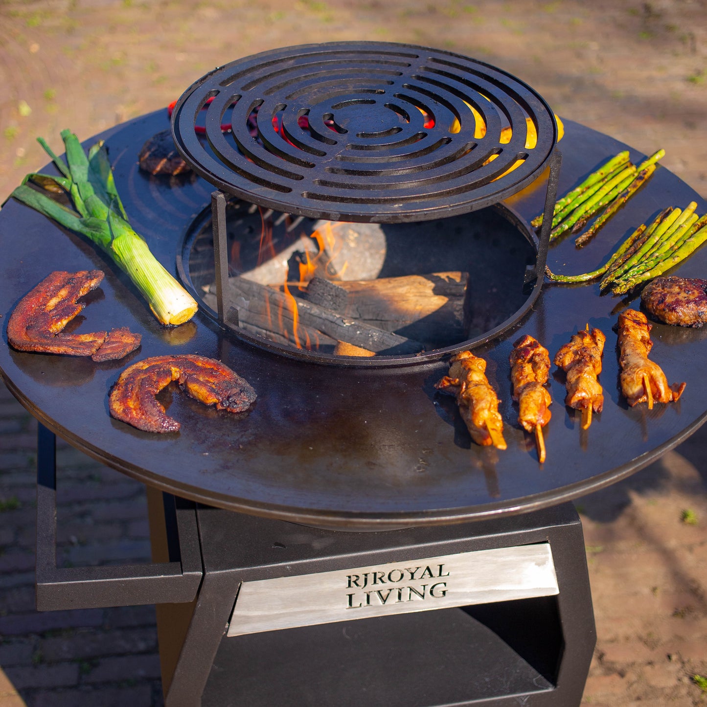 BBQ Plancha Grill Maestro Smokeless XXL Ø80cm Blackline - Smokeless Plancha