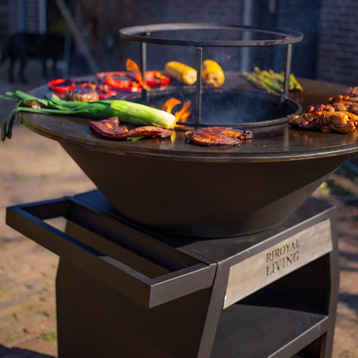 BBQ Plancha Grill Maestro Smokeless XXL Ø80cm Blackline - Smokeless Plancha